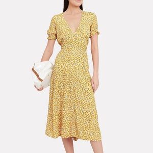 Faithfull the Brand Neiman Marcus, butter, yellow sunflower Madi dress 6